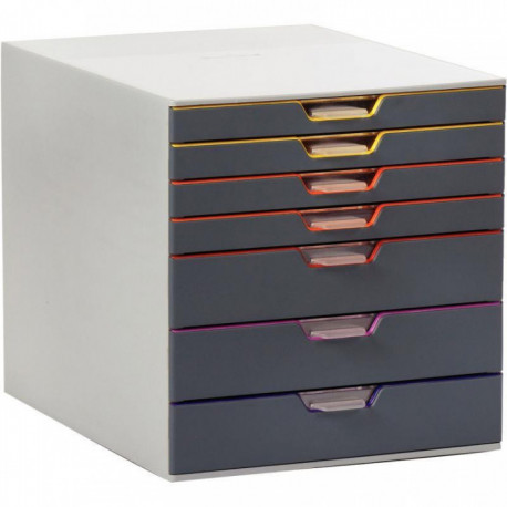 MODULE DE CLASSEMENT  7 TIROIRS GRIS/VARICOLOR L28XH29,2XP35,6