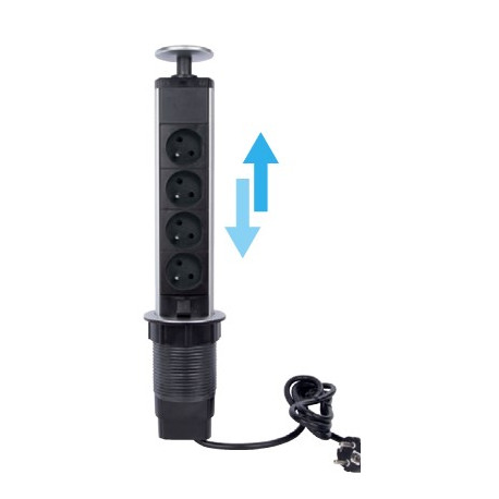 MULTIPRISE ESCAMOTABLE 4 PRISES