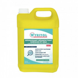 NETTOYANT DÉGRAISSANT DÉSINFECTANT SOL BIDON 5 L.WYRITOL BACTERICIDE LEVURICIDE  Fab France