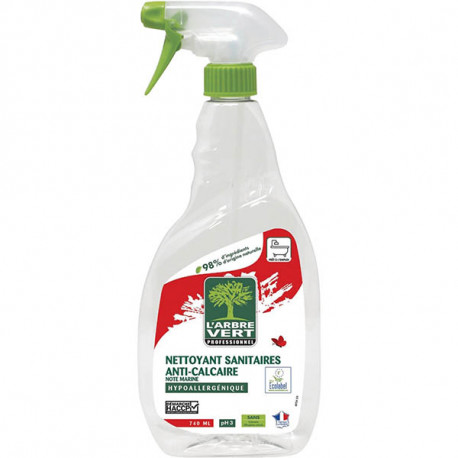 NETTOYANT SPRAY 740ML ANTICALCAIRE SALLE DE BAIN EOLABEL ARBRE VERT FAB France 