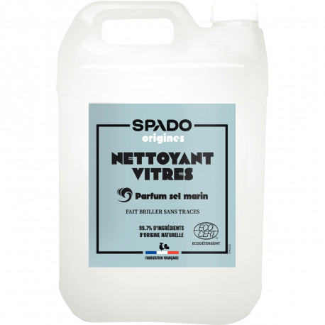 NETTOYANT VITRES SPADO GEL AU VINAIGRE ET ALCOOL DE BETTERAVE  BIDON 5L  ECOCERT FAB France 