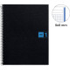 NOTEBOOK MIQUELRIUS FORMAT A4, 80 FEUILLES 70G, QUADRILLÉ 5X5, COUVERTURE PP NOIR, INTÉRIEUR BLEU