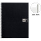 NOTEBOOK MIQUELRIUS FORMAT A4, 80 FEUILLES 70G, QUADRILLÉ 5X5, COUVERTURE PP NOIR, INTÉRIEUR GRIS