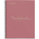 NOTEBOOK MIQUELRIUS FORMAT A4, 80 FEUILLES 80G, QUADRILLÉ 5X5, COUVERTURE CARTON RECYCLÉ ROSE