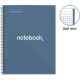 NOTEBOOK MIQUELRIUS FORMAT A4, 80 FEUILLES 90G, QUADRILLÉ 5X5, COUVERTURE CARTON RIGIDE MARINE