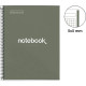 NOTEBOOK MIQUELRIUS FORMAT A4, 80 FEUILLES 90G, QUADRILLÉ 5X5, COUVERTURE CARTON RIGIDE VERT