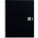 NOTEBOOK MIQUELRIUS FORMAT A5, 80 FEUILLES 70G, QUADRILLÉ 5X5, COUVERTURE PP NOIR, INTÉRIEUR GRIS