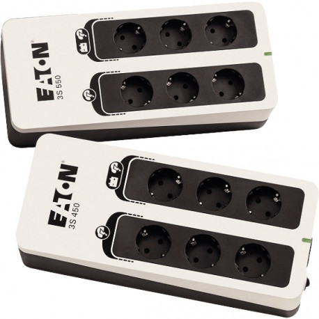 ONDULEUR EATON 3S450F 450VA/270W AUTONOMIE 6 MIN AVEC PC BUREAU (3 prises onduleur + surtension et 3 prises surtension)