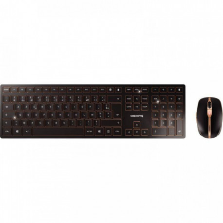 PACK CLAVIER ET SOURIS SANS FIL RECHARGEABLES  CHERRY DW9100 COULEUR NOIR