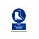 PANNEAU PVC 210X300MM CHAUSSURES DE SECURITE OBLIGATOIRES
