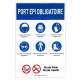 PANNEAU PVC 210X300MM PORT EPI OBLIGATOIRE