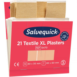 PANSEMENTS TEXTILES BOITE DE 6X21 PANSEMENTS 14 EN 80X30 MM ET 7 EN 80X60MM  MAXI  CEDERROTH