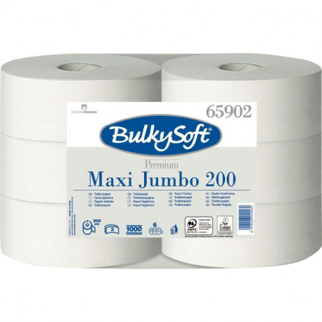 PAPIER HYGIÉNIQUE 2 PLIS DEVIDAGE CENTRAL 1052 FEUILLES 2 PLIS PEFC ECOLABEL LOTX6