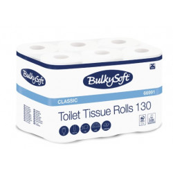  PAPIER  HYGIENIQUE TOILETTE 2 PLIS BLANC  PQT96X130F (12480F) BULKYSOFT CLASSIC 66991 