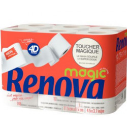 PAPIER HYGIENIQUE TOILETTE  PQT12 140F 2PLIS RENOVA