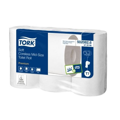 PAPIER HYGIENIQUE TOILETTES COLIS DE8X 6 ROULEAUX TORK 502082 TORK