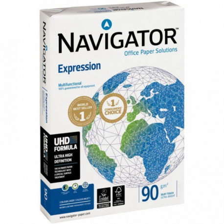  PAPIER RAMETTE 500F A4 90G BLC NAVIGATOR DONT ECOFOLIO 0.13CTS