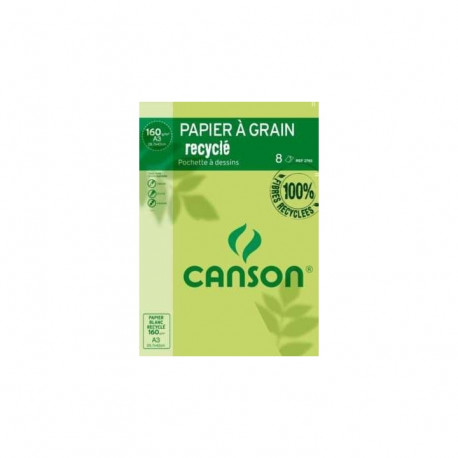 PAPIER RECYCLE CANSON 29,7x42 160G DESSIN CANSON 200002765 PQT8