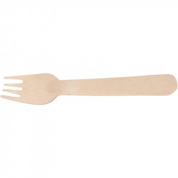 PAQUET DE 100 FOURCHETTES EN BOIS 16CM