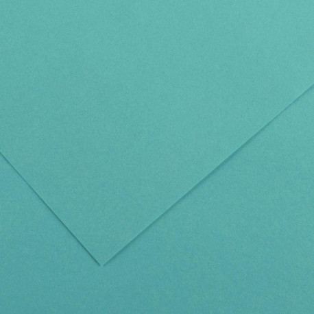 PAQUET DE 10 FEUILLES COLORLINE 50X65 CM 150 G BLEU TURQUOISE