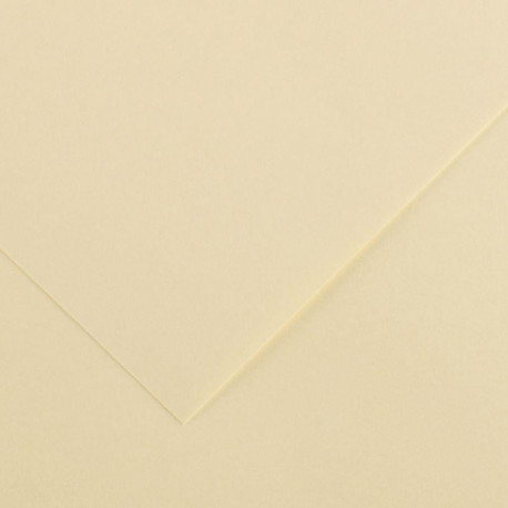 PAQUET DE 10 FEUILLES COLORLINE 50X65 CM 150 G CRÈME