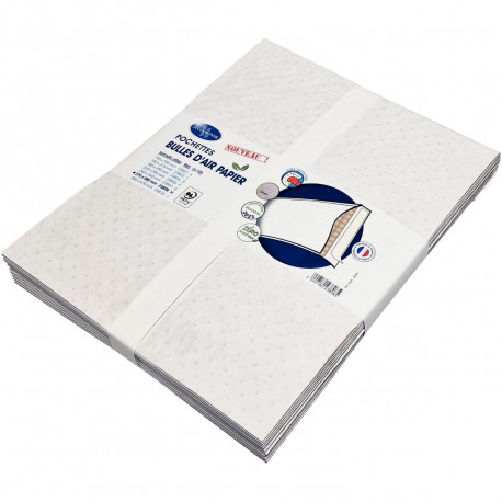 PAQUET DE 10 POCHETTES BULLE AIR BLANC  270 X 360 MM