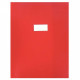 PAQUET DE 10 PROTÈGES-CAHIER ÉPAISSEUR 21/100ÈME 24X32CM PVC ROUGE