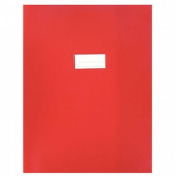 PAQUET DE 10 PROTÈGES-CAHIER ÉPAISSEUR 21/100ÈME 24X32CM PVC ROUGE