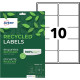 PAQUET DE 150 ÉTIQUETTES RECYCLÉES LASER ET JET ENCRE 99.1 X 57MM