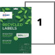 PAQUET DE 15 ÉTIQUETTES RECYCLÉES LASER ET JET ENCRE FORMAT 199.6 X 289.1 MM