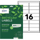 PAQUET DE 240 ÉTIQUETTES RECYCLÉES LASER ET JET ENCRE 99.1 X 33.9MM