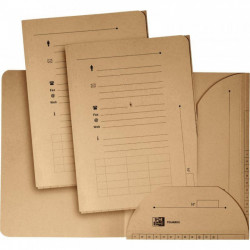 PAQUET DE 25 POCHETTES CHEMISES HV À RABATS DOSSIER TOUAREG 23X31,5 CM ÉCRU