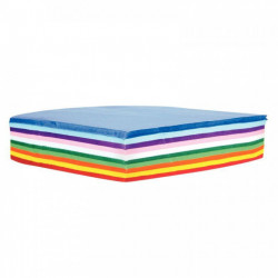 PAQUET DE 500 FEUILLES DE PAPIER DE SOIE 16 X 16 CM COULEURS ASSORTIES