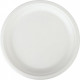 PAQUET DE 50 ASSIETTES EN FIBRES DE CANNES DIAMÈTRE 26CM BLANCHES