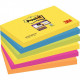 PAQUET DE 6 BLOCS DE 90 FEUILLES SUPER STICKY POST-IT, 76 X 127 MM