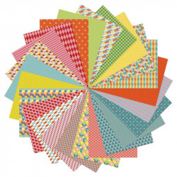PAQUET DE 96 FEUILLES PAPIER MOTIF GÉOMÉTRIQUE 80G FORMAT A4