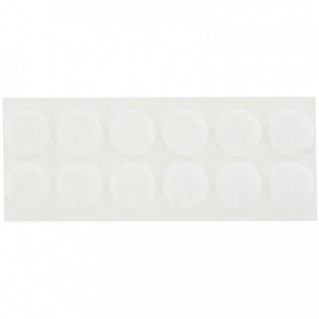 PASTILLES VELCRO *PQT48 (24 males+24 femelles) * SUPER ADHÉSIF BLANC DIA 20 MM