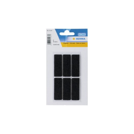 PATIN EN FEUTRE 15X45MM NOIR LOT DE 6