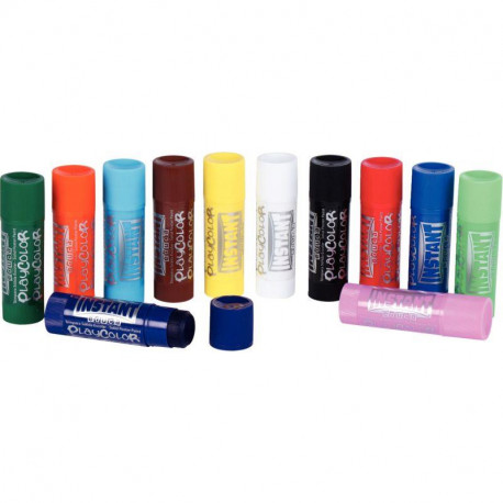 PEINTURE GOUACHE STICK BTE12 STICKS 40G PLAYCOLOR MURAL SANS SOLVANT A L 'EAU