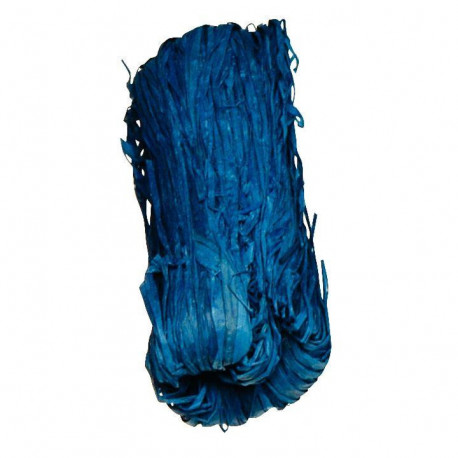 PELOTE DE 50 G DE RAPHIA VÉGÉTAL BLEU