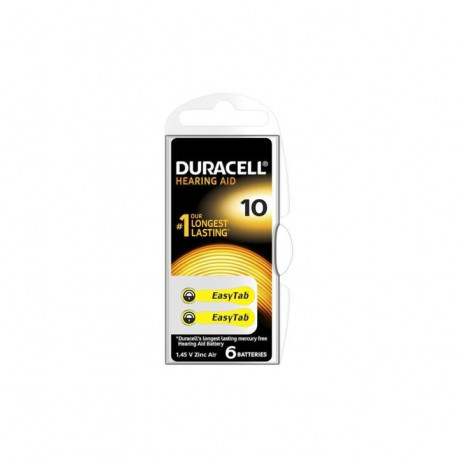 PILES AUDITIVES DURACELL EASY TAB 10 BOITIER 6 PILES 96077559