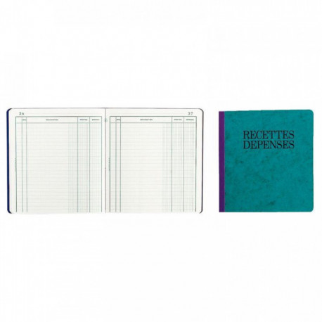 PIQÛRE DE 80 PAGES RECETTES/DÉPENSES FORMAT 21 X 19 CM