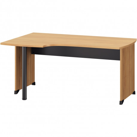 PLAN COMPACT GAUCHE  90° JAZZ+ FAB FR PANNEAU CHENE BOCAGE VDF et 1 pied tube regl. en hauteur GAR. 3 ANS    