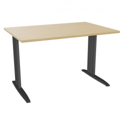 PLAN DROIT ONYX L..120 X P.80 X H73,5 CM PLATEAU CHÊNE NATUREL/PIÈTEMENT ANTHRACITE