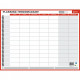 PLANNING RIGIDE HEBDOMADAIRE ET ANNUEL 32X42CM