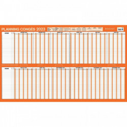 PLANNING SOUPLE DES CONGÉS & ABSENCES 60X99CM JANVIER À DÉCEMBRE