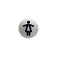 PLAQUE DE SIGNALISATION § 83 MM  'TOILETTE FEMME ' DURABLE
