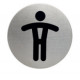 PLAQUE DE SIGNALISATION § 83 MM  'TOILETTE  HOMME' DURABLE