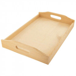 PLATEAU EN BOIS AVEC 2 POIGNÉES