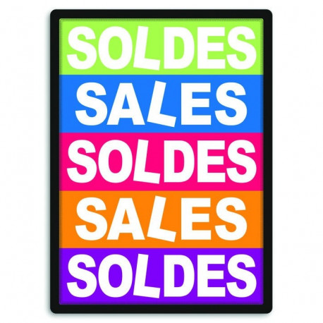 POCHETTE-CADRE D'AFFICHAGE DOS ADH. REPOSIT. 50x70 NOIR 190957